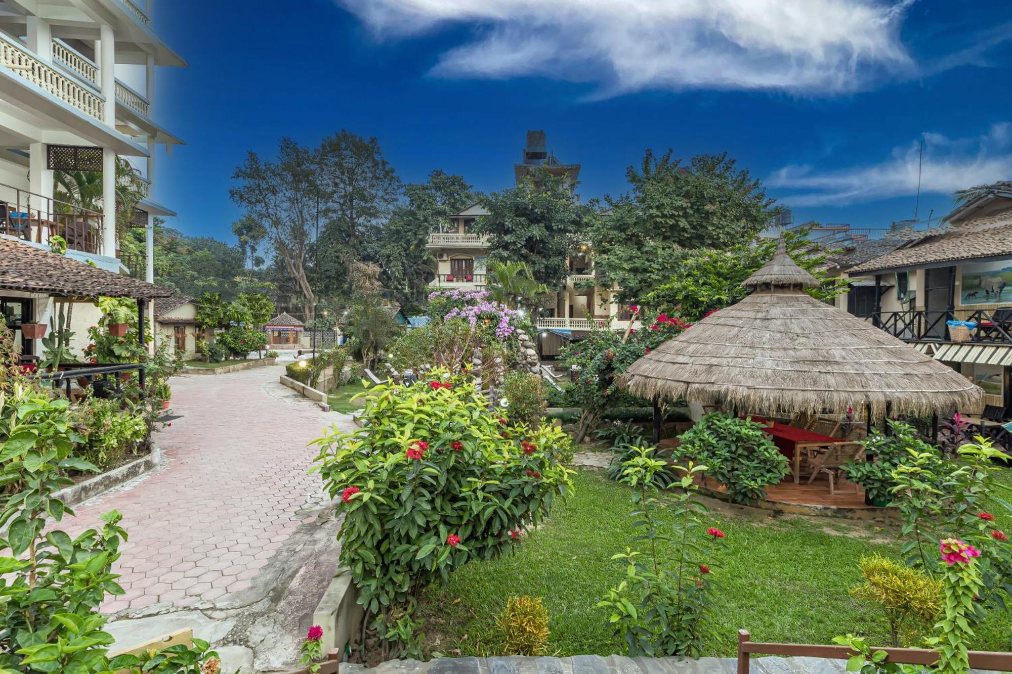 Hotel Riverside With Swimming Pool Sauraha Exterior photo